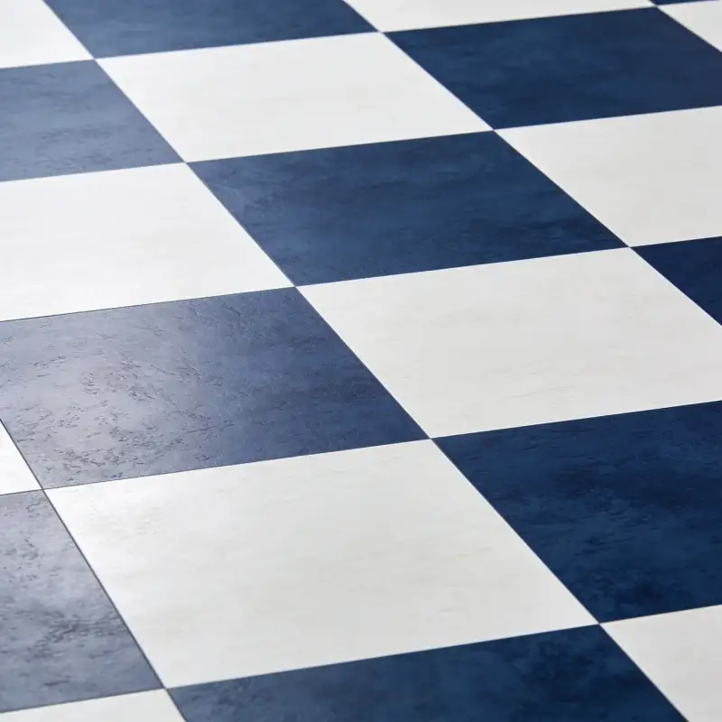 Navy & Off-White checkerboard vloer