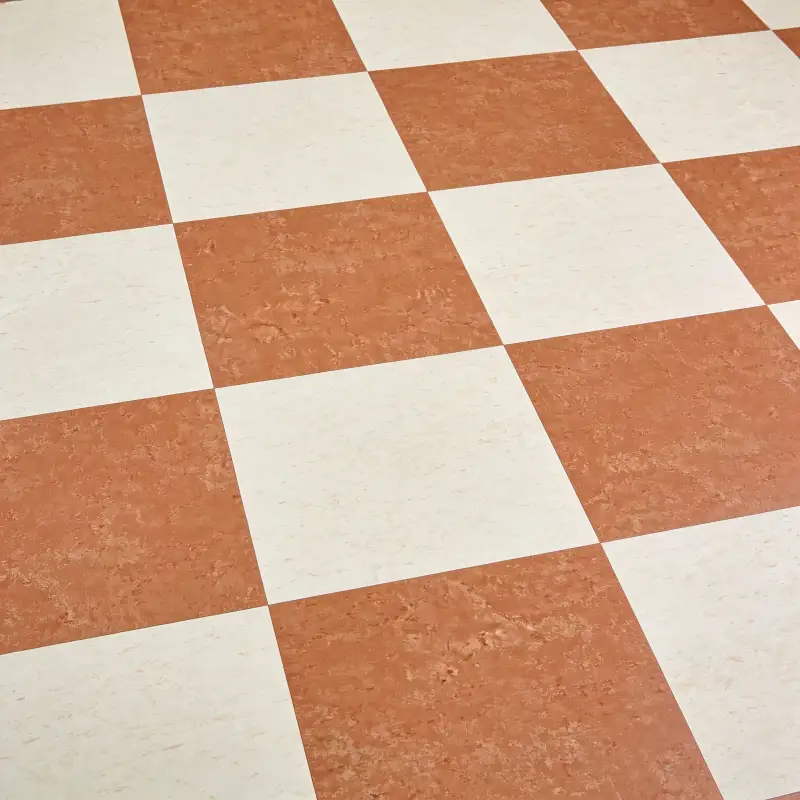 Terracotta & Cream checkerboard vloer