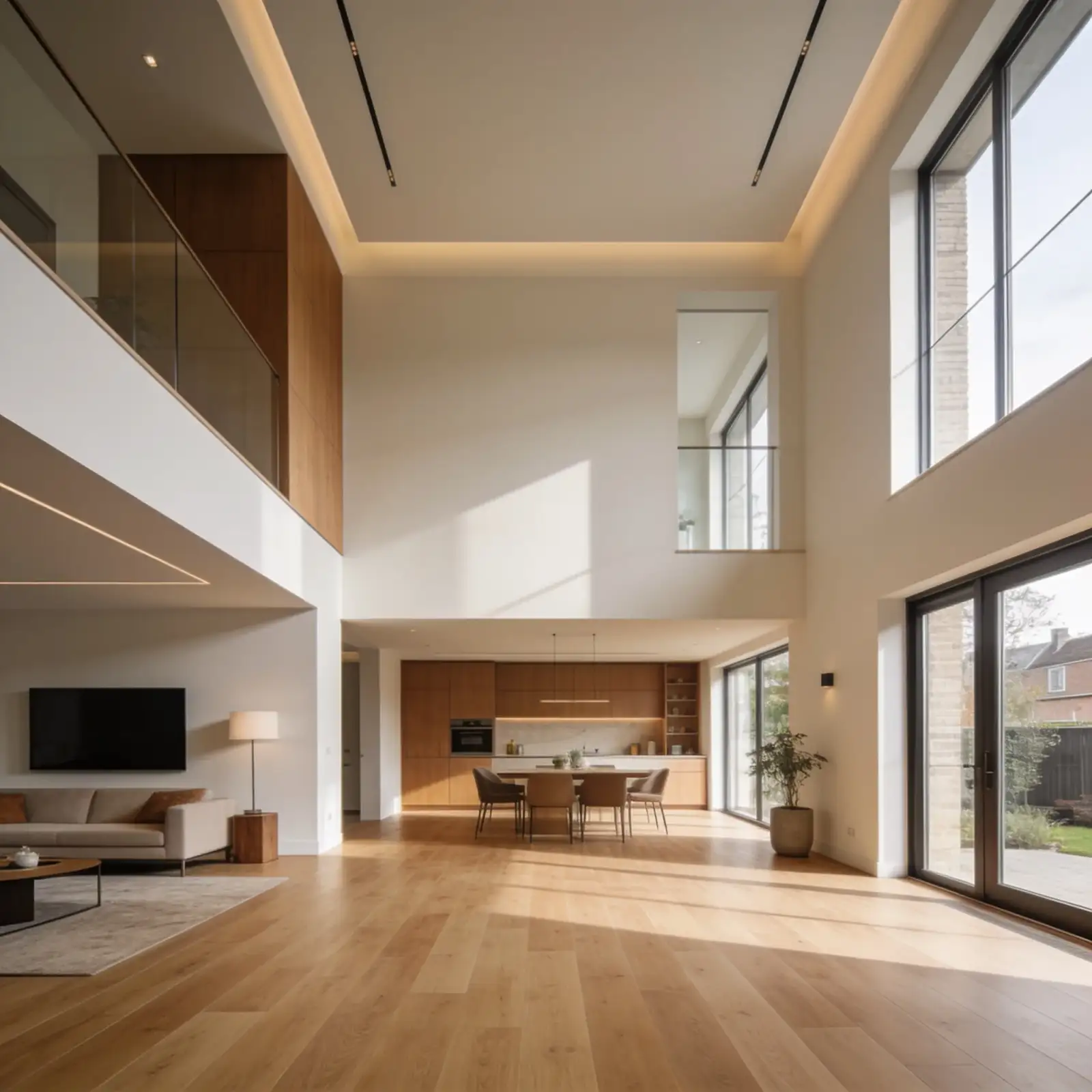 PVC vloer laten leggen Eindhoven - Professionele installatie in modern appartement met strakke inrichting, grote ramen en natuurlijk licht