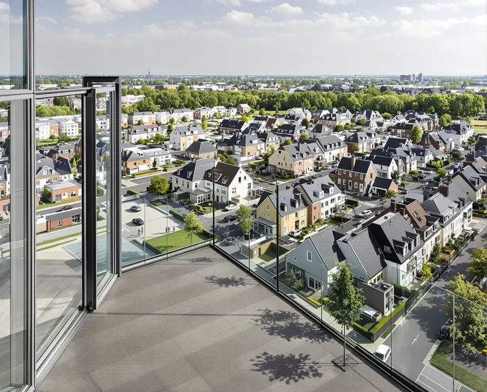 Tilburg stad Brabant Nederlandse architectuur moderne woonwijk gezinswoningen met PVC vloer